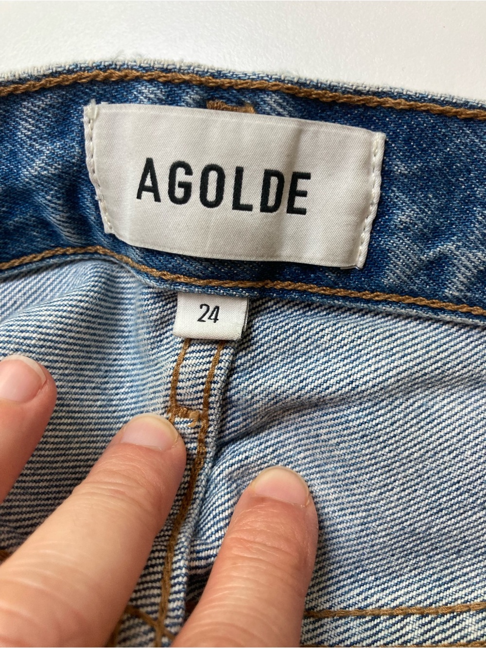 Agolde Light Blue Wide Leg Baggy - Picture 3 of 4